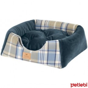 Edinburgh Ekose Patterned Cat Bed Blue