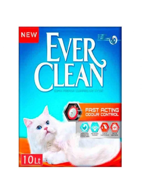 Ever Clean Fast Acting Natural Herbal Extract Fast Clumping Cat Litter 10 L