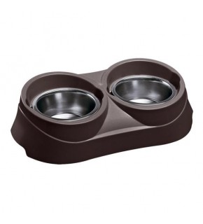 Ferplast Duo Feed 5 Anti-Slip Dog Double Food Water Bowl with Non-Slip Base
