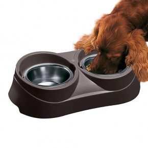 Ferplast Duo Feed 5 Anti-Slip Dog Double Food Water Bowl with Non-Slip Base