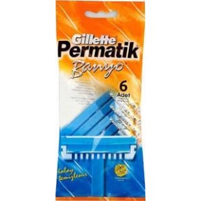 Gillette Permatik Disposable 6-Piece Razor