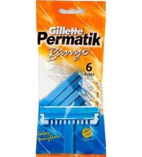 Gillette Permatik Disposable 6-Piece Razor