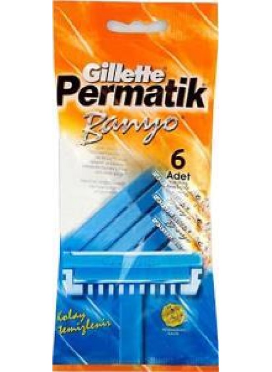 Gillette Permatik Disposable 6-Piece Razor