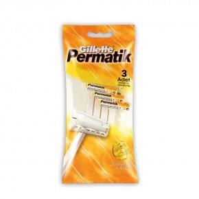 Gillette Permatik Disposable Razor 3 Pieces