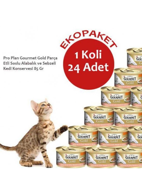 Gourmet Gold Alabalıklı Kedi Konservesi 85 Gr x 24 Adet