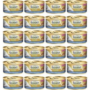 Gourmet Gold Fish and Spinach Double Flavor Cat Canned 85 gr x 24 pcs