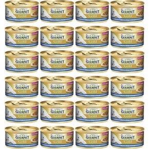 Gourmet Gold Fish and Spinach Double Flavor Cat Canned 85 gr x 24 pcs