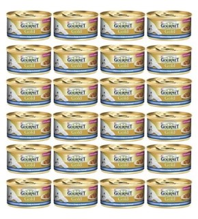 Gourmet Gold Fish and Spinach Double Flavor Cat Canned 85 gr x 24 pcs