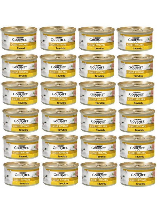 Gourmet Gold Canned Adult Cat with Minced Chicken 85gr X 24 Pieces