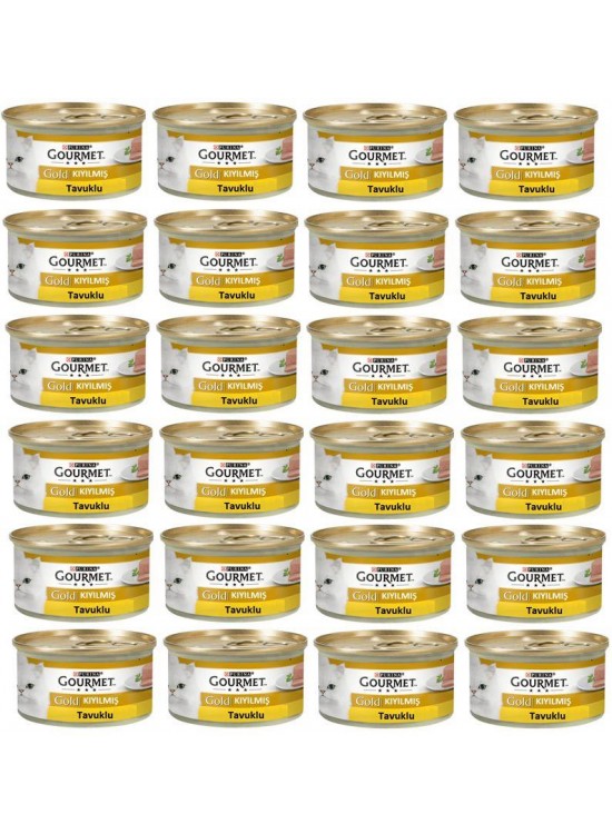 Gourmet Gold Canned Adult Cat with Minced Chicken 85gr X 24 Pieces