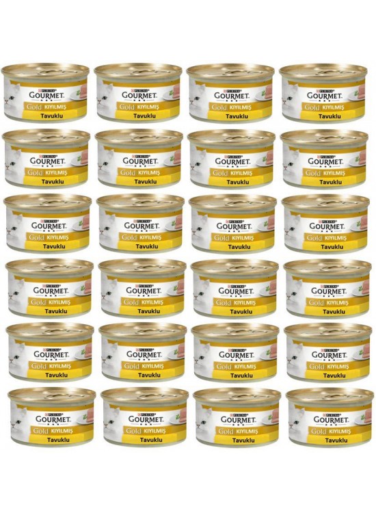 Gourmet Gold Kıyılmış Tavuklu Yetişkin Kedi Konservesi 85gr X 24 Adet