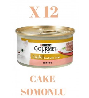 Gourmet Gold Savoury Cake Somonlu Kedi Konserve 12 Adet X 85 Gr