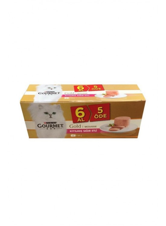 Gourmet Gold Sığır Etli Kıyılmış Yetişkin Kedi Maması 85 gr 6 Al 5 Öde!