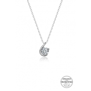 Sterling Silver Swarovski Stone Diamond Model Necklace