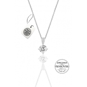 Sterling Silver Swarovski Solitaire Necklace