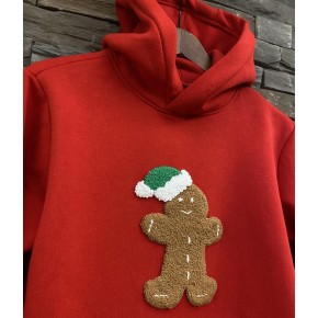 Cookie Man Hoodie Red Sweatshirt Punch