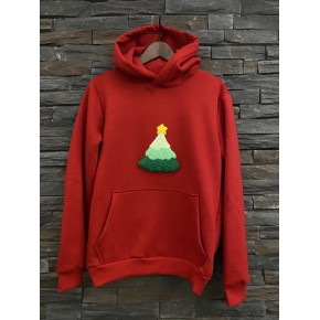  Christmas Tree Hoodie Red Sweatshirt Punch