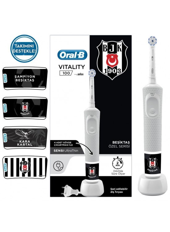 Oral-B D100 Rechargeable Toothbrush Beşiktaş Fan Pack