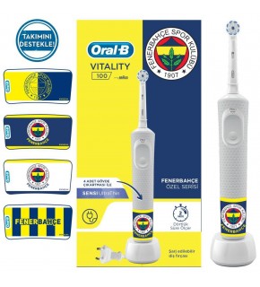 Oral-B D100 Şarjlı Diş Fırçası Fenerbahçe Taraftar Paketi