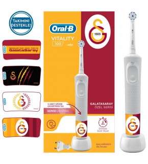 Oral-B D100 Şarjlı Diş Fırçası Galatasaray Taraftar Paketi