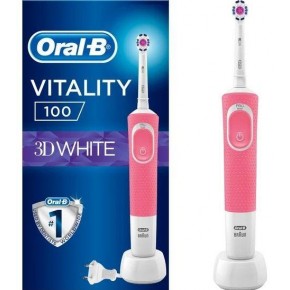 Oral-B Vitality 100 3D White Pink Rechargeable Toothbrush