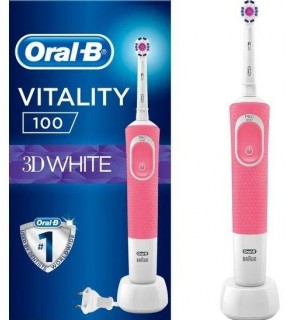 Oral-B Vitality 100 3D White Pink Rechargeable Toothbrush