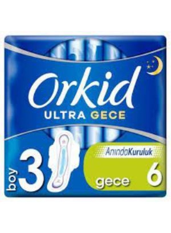 Orkid Extra Sensitive Protection Night 7 Pack of Economical Sanitary Pads