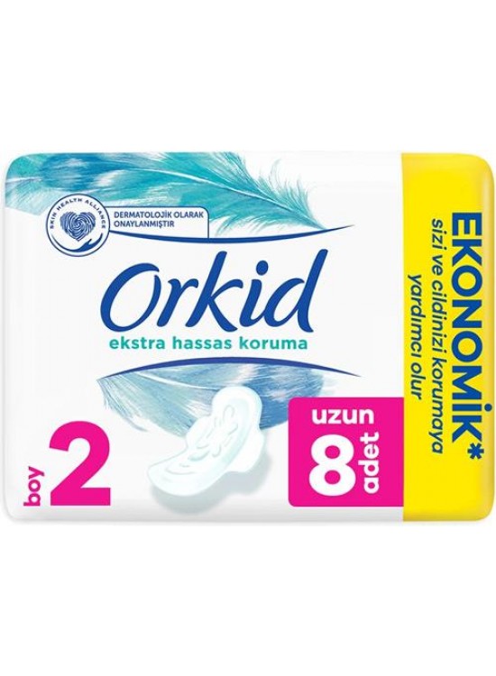 Orkid Extra Sensitive Protection Long 8 Pack Economical Sanitary Pad