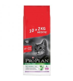 Pro Plan Neutered Cat Food with Turkey Meat 10+2 KG