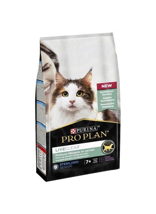 Pro Plan Liveclear Neutered Aged Cat Food with Turkey 1.4 kg