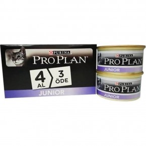 Proplan Junior Tavuklu Yavru Kedi Konservesi 85 gr 4 Al 3 Öde