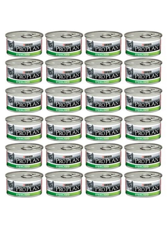 Proplan Sterilised Somonlu Kısırlaştırılmış Kedi Konservesi 85 Gr X 24 Adet