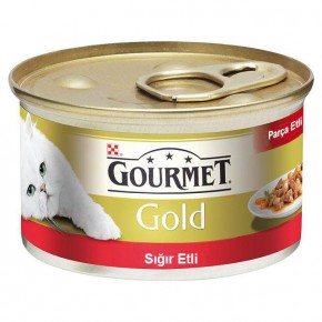 Purina Gourmet Gold Parça Sığır Etli Kedi Konservesi 24 Adet x 85 gr 