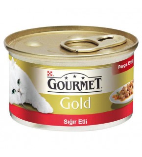 Purina Gourmet Gold Canned Cat Beef Pieces 24 x 85 gr