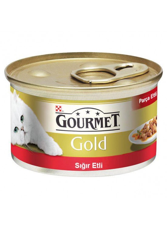 Purina Gourmet Gold Canned Cat Beef Pieces 24 x 85 gr
