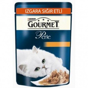 Purina Gourmet Perle Grilled Beef Cat Food 85gr x 24 Pieces