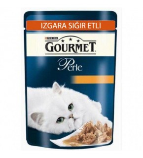 Purina Gourmet Perle Grilled Beef Cat Food 85gr x 24 Pieces