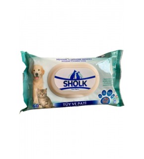 Shlok Pet Feather and Paw Cleaning Wipes 60 pcs